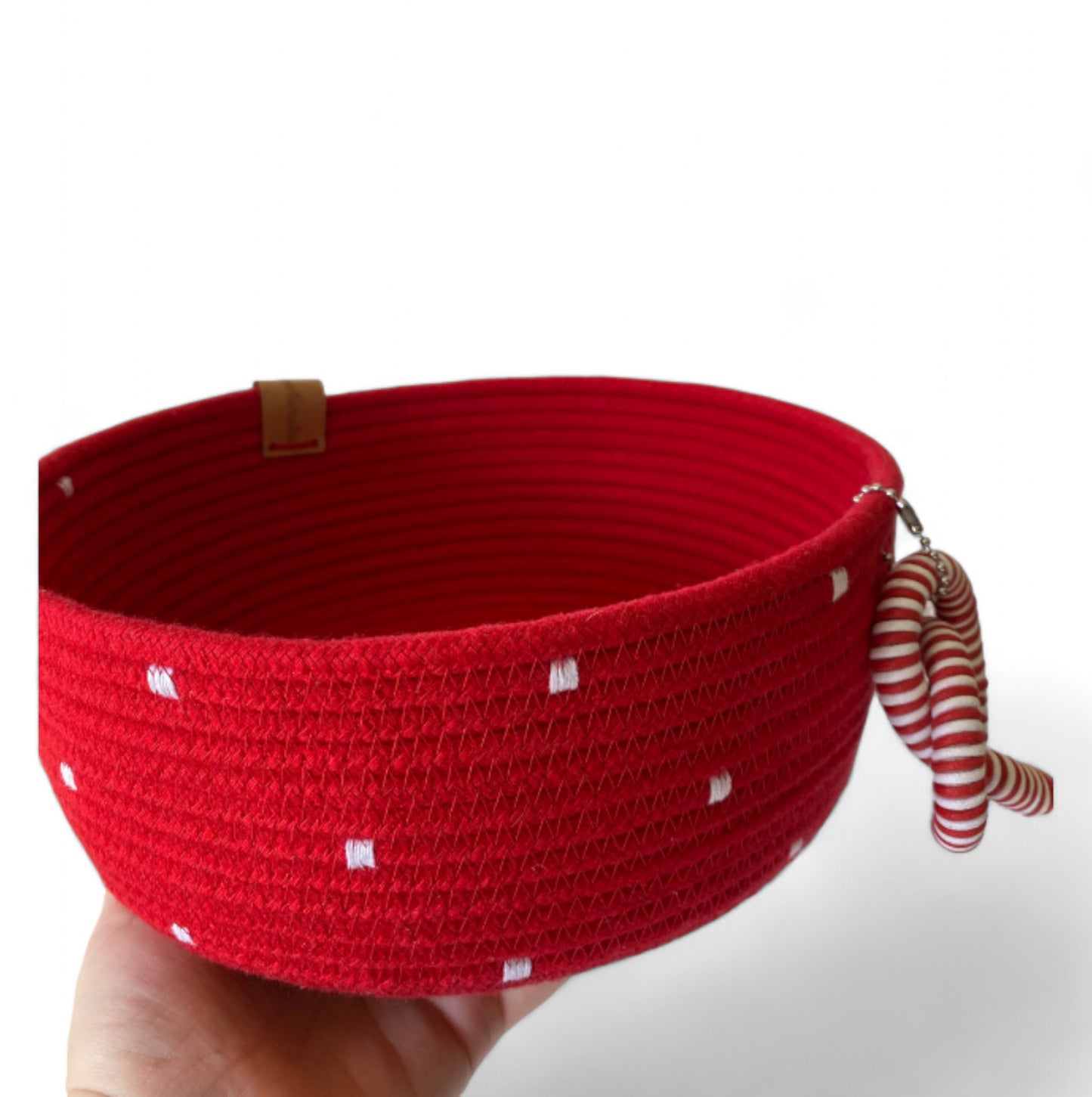 Cesta "Candy" Navideña - Cordón de Algodón