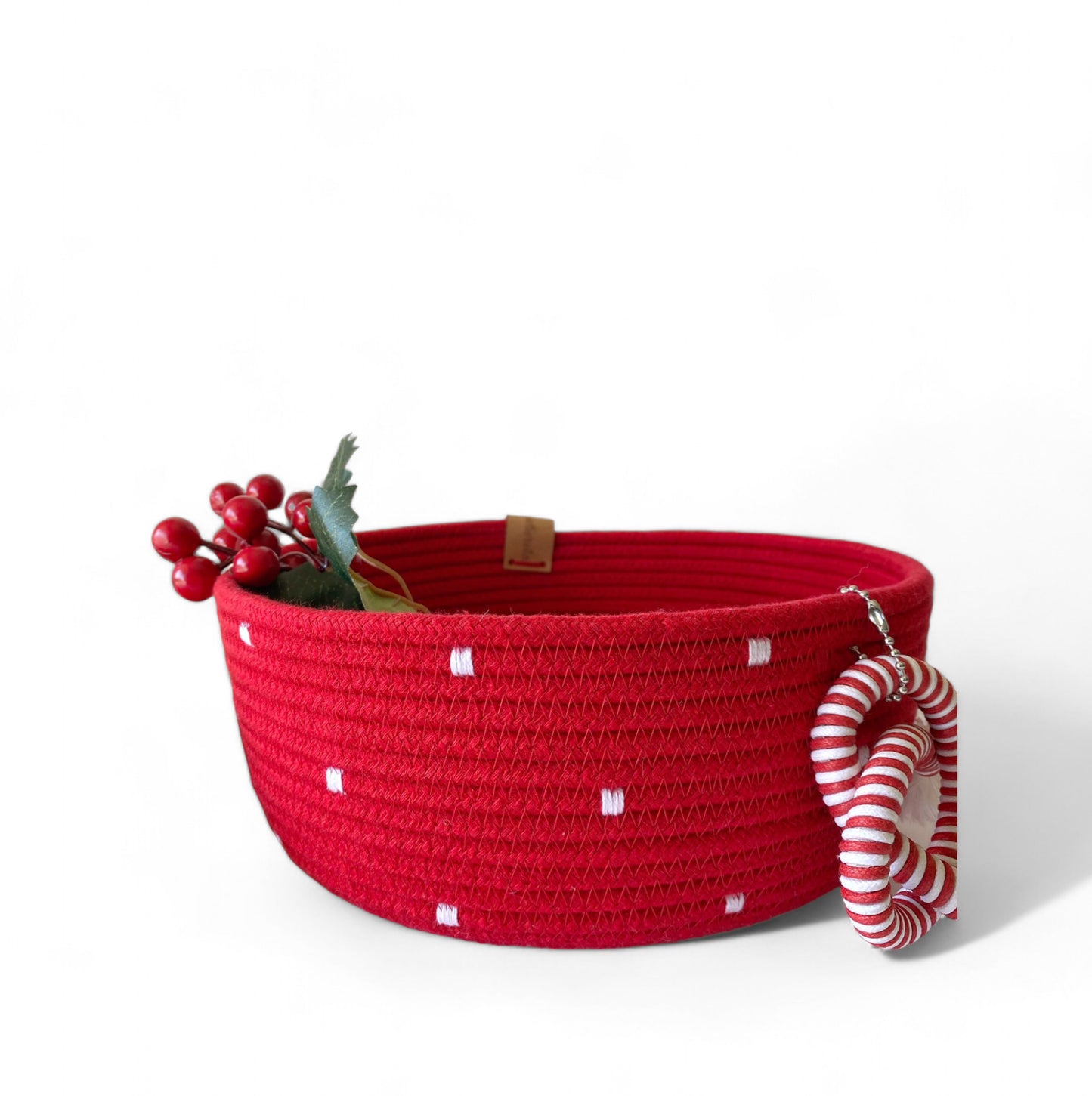 Cesta "Candy" Navideña - Cordón de Algodón