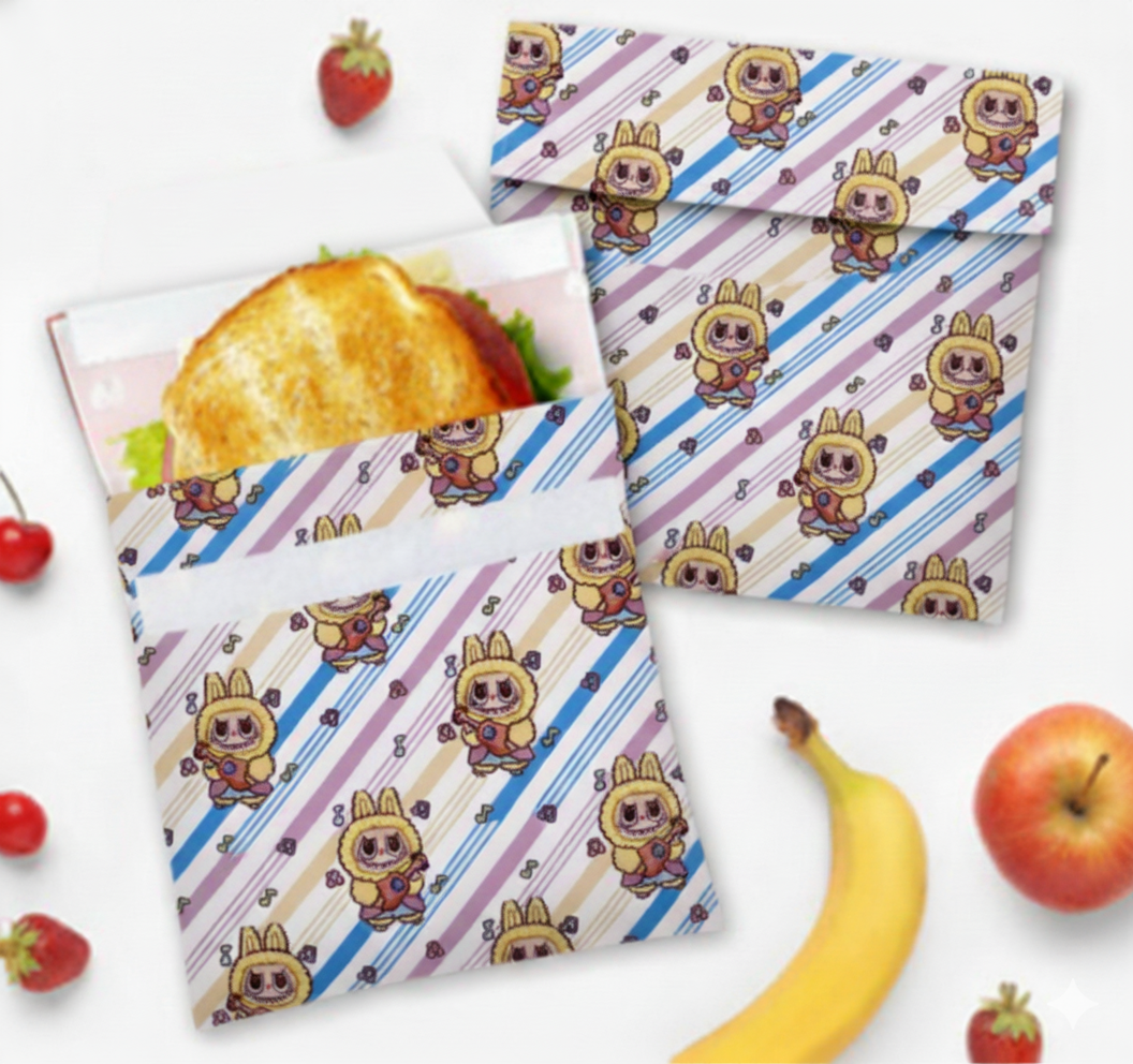 Portabocadillos Reutilizable Infantil | Boc'n'Fun | Varios Diseños Eco-Friendly y Lavables