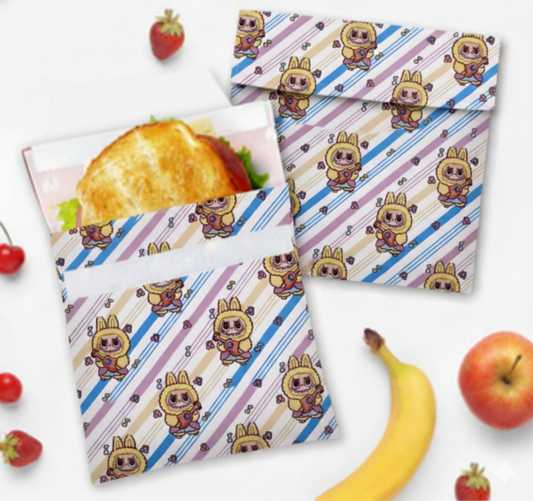 Portabocadillos Reutilizable Infantil | Boc'n'Fun | Varios Diseños Eco-Friendly y Lavables