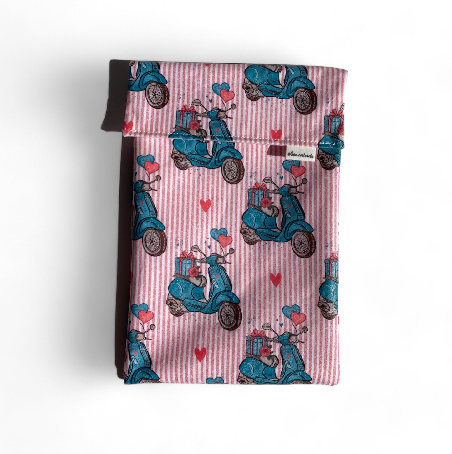 Portabocadillos Impermeable con Estampado de Vespa - Rosa y Azul