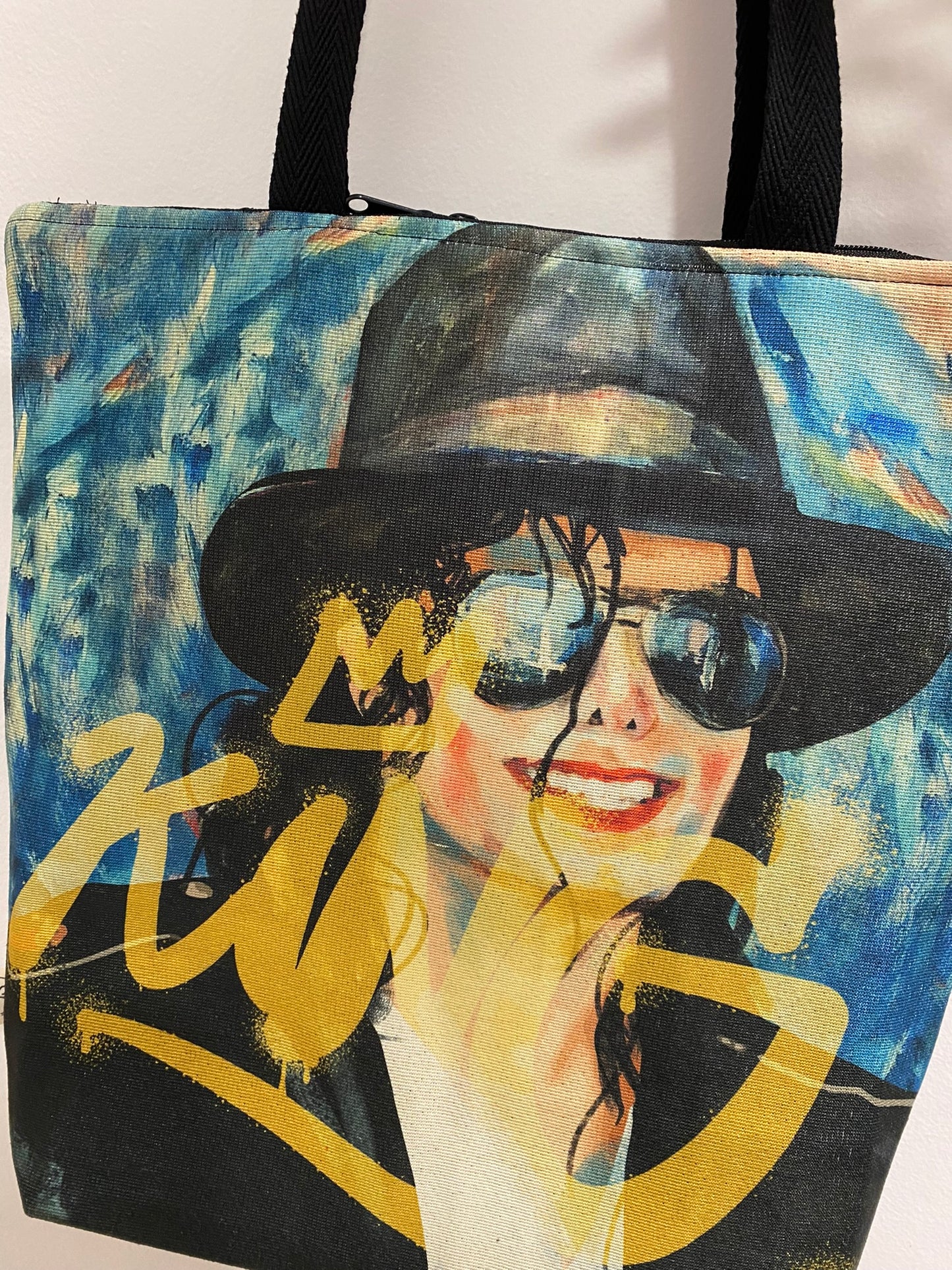 Tote Bag Acolchada con Imagen de Michael Jackson