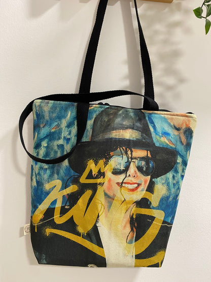 Tote Bag Acolchada con Imagen de Michael Jackson