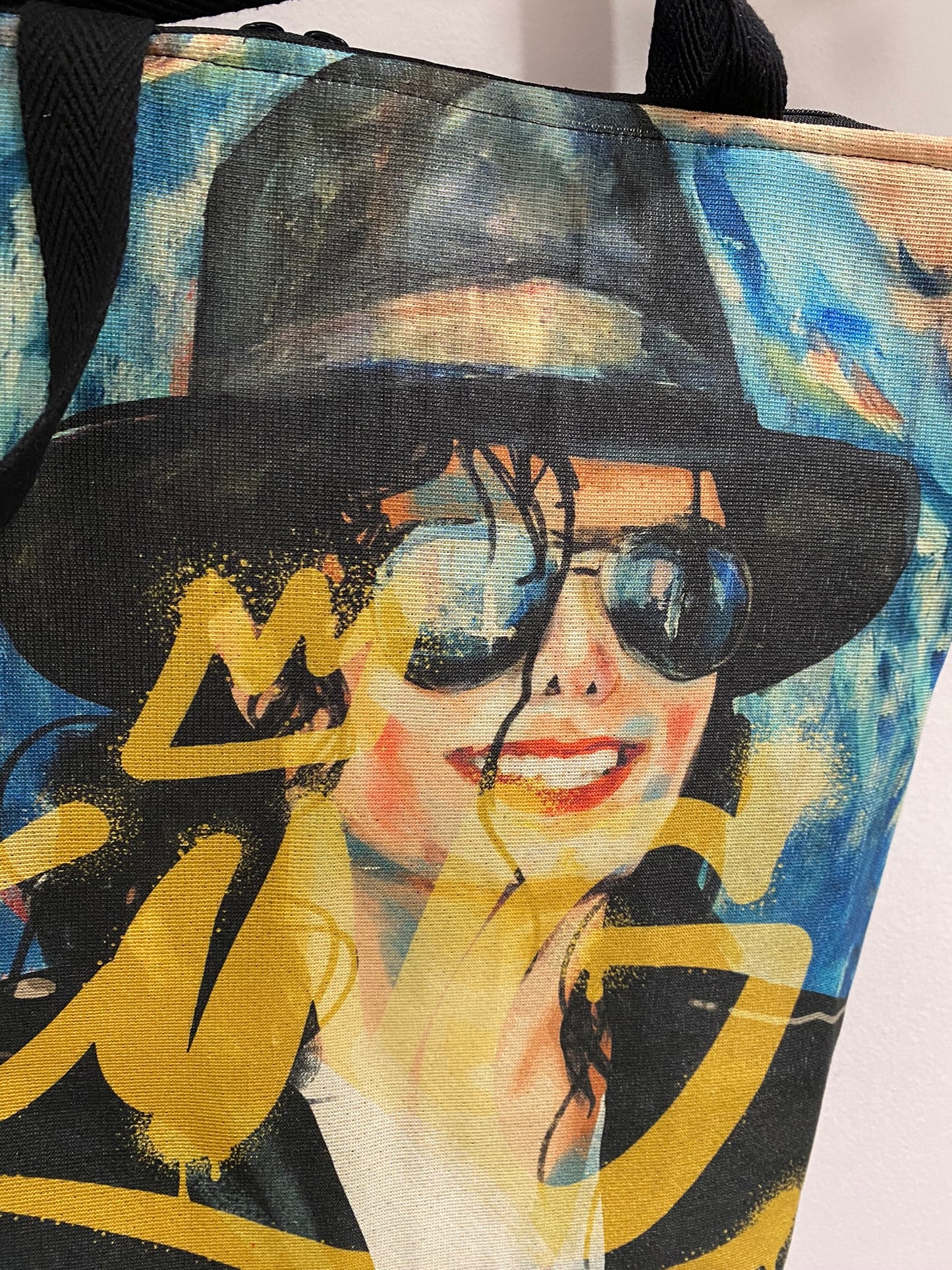 Tote Bag Acolchada con Imagen de Michael Jackson