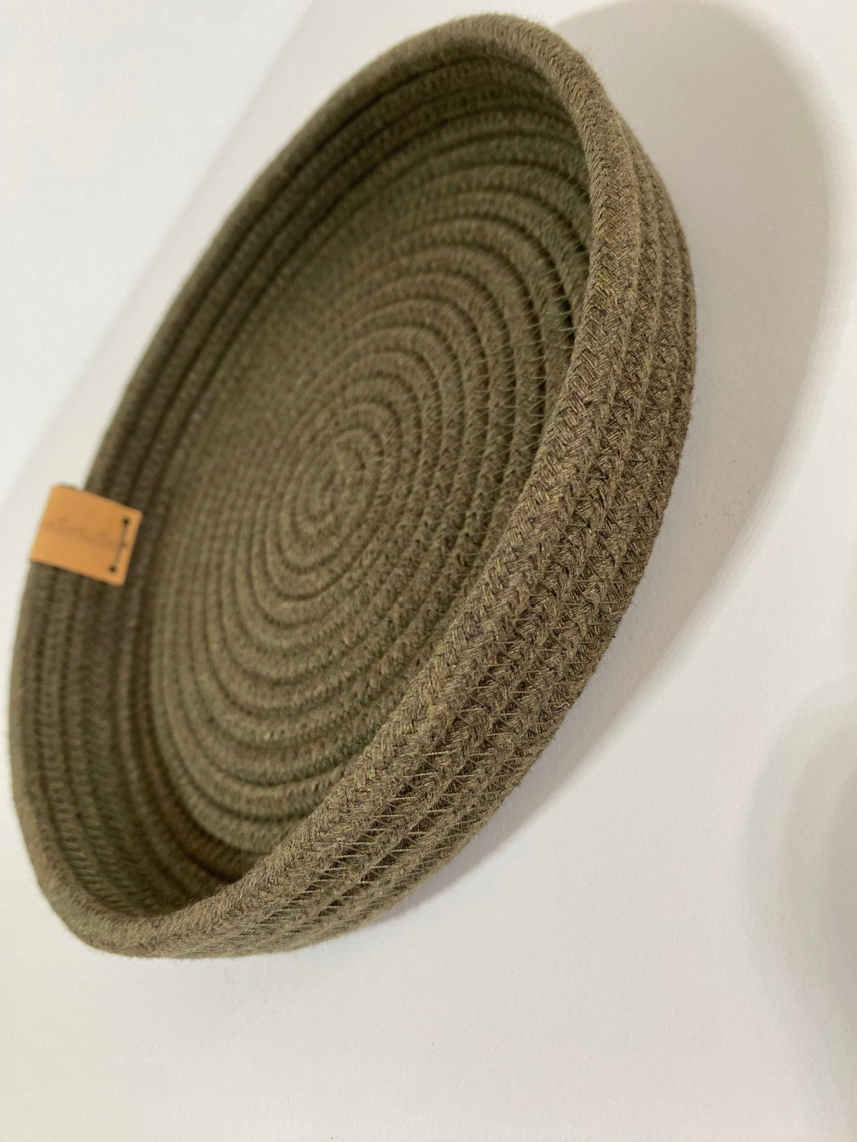 Detalle del tejido de cuerda de algodón verde