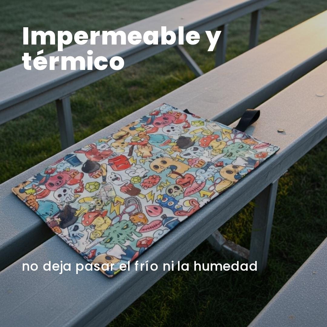 Cojín térmico plegado con su goma elástica